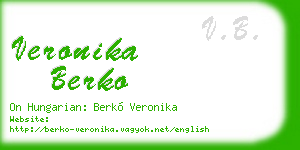veronika berko business card